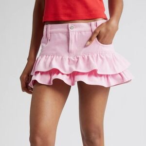 Disney 'The Little Mermaid' × Marshall Columbia Embroidered Denim Miniskirt Size